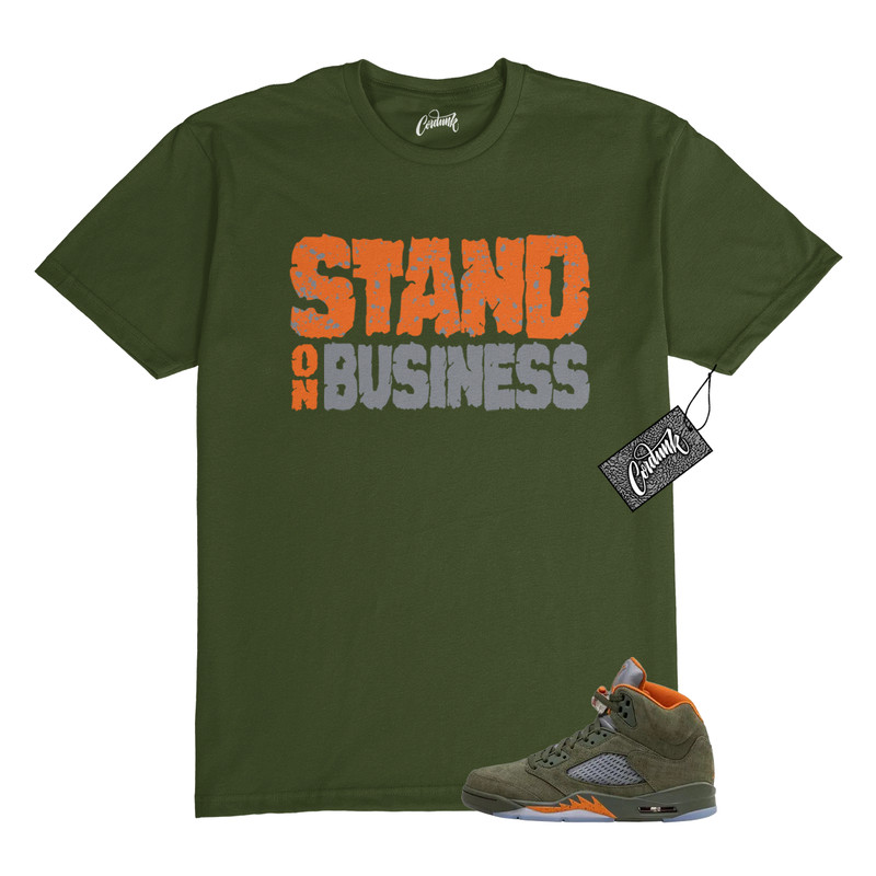 5 Olive Army Solar Orange Black Grey T Shirt Match SOB
