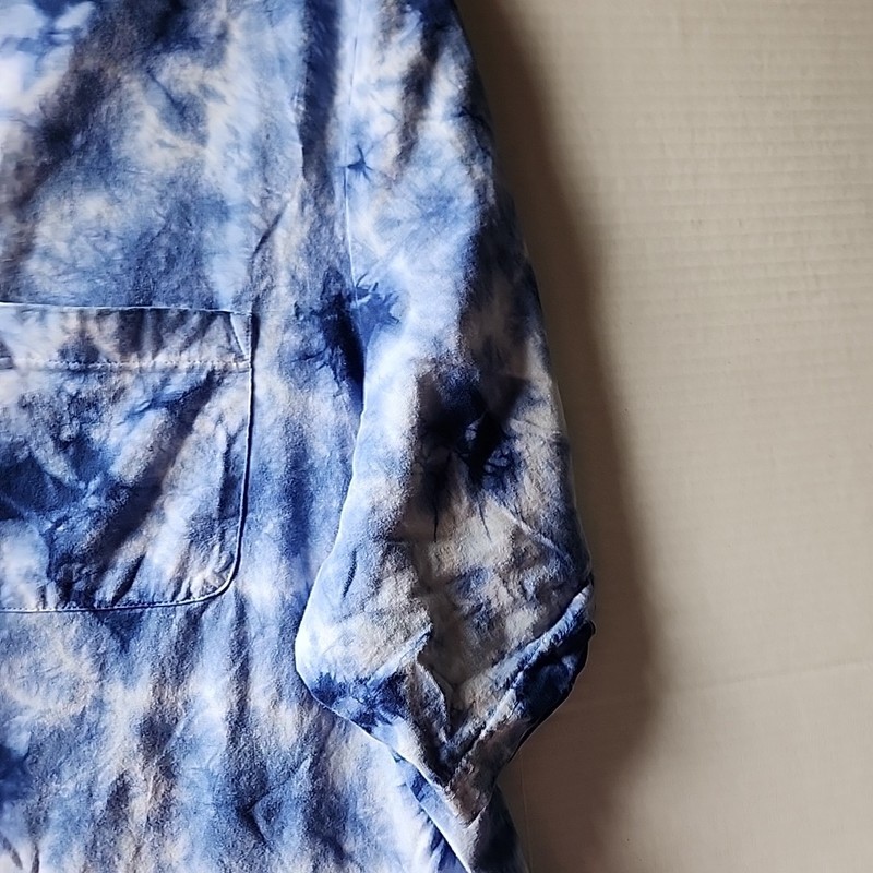 KingSize Men's Big & Tall 4XL Tie-Dye Graphic Tee Blue Lightning Tyedye EUC gallery
