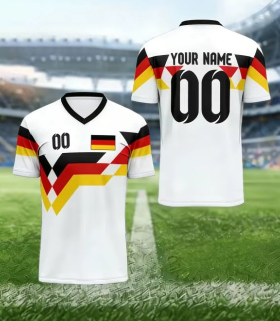 Germany Mens Football T-Shirt V Neck 3D Print Summer Jersey Custom gallery