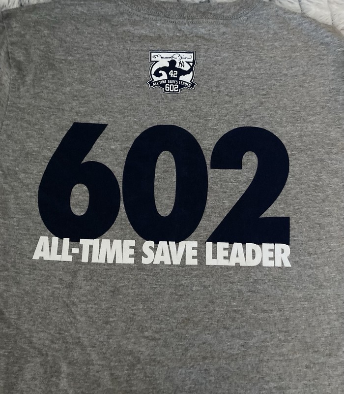 New York Yankees Mo Knows Saves 602 Mariano Rivera Nike NWT HOF Lot With Hat gallery