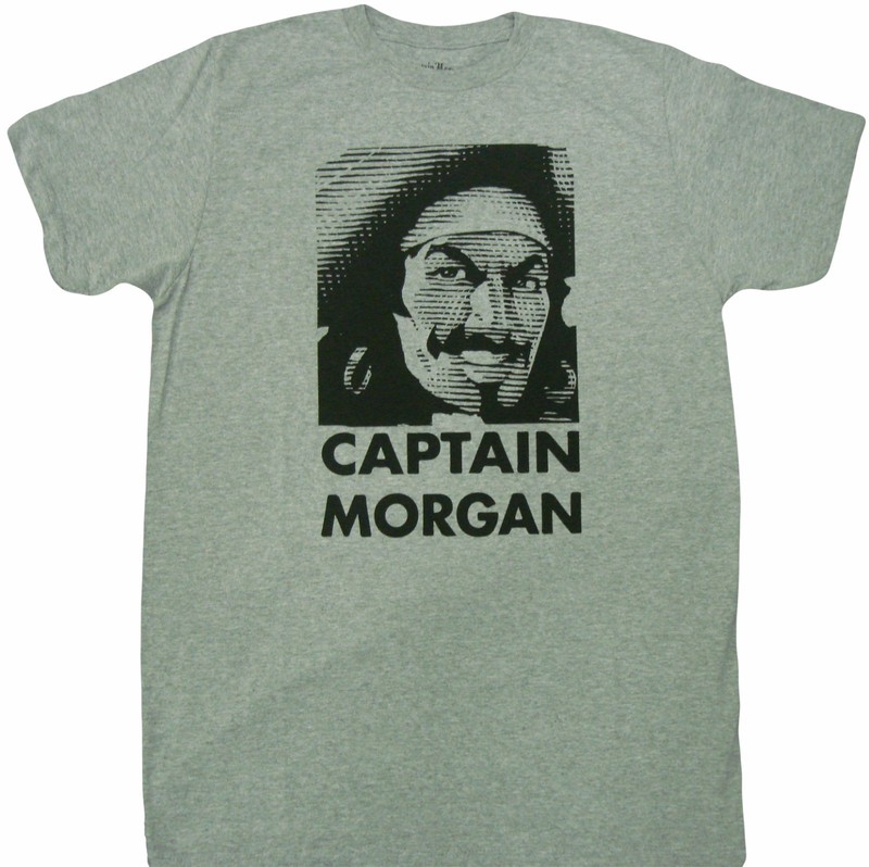 Captain Morgan Face Logo Adult T-Shirt – Licensed & Official Rum Drink Cocktail