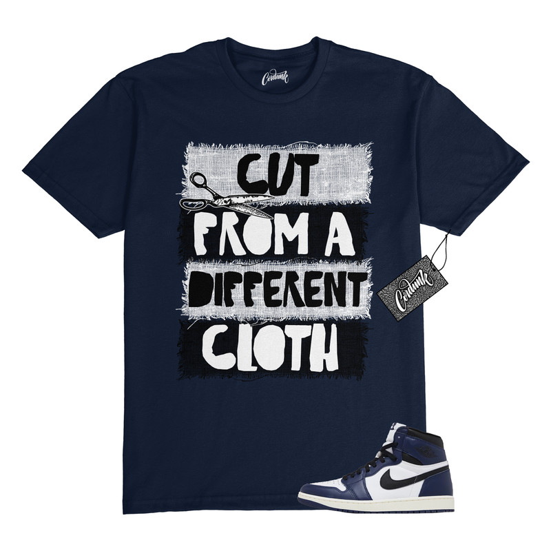 1 Midnight Navy Black White Sail Retro High OG T Shirt to Match CUT Jordan