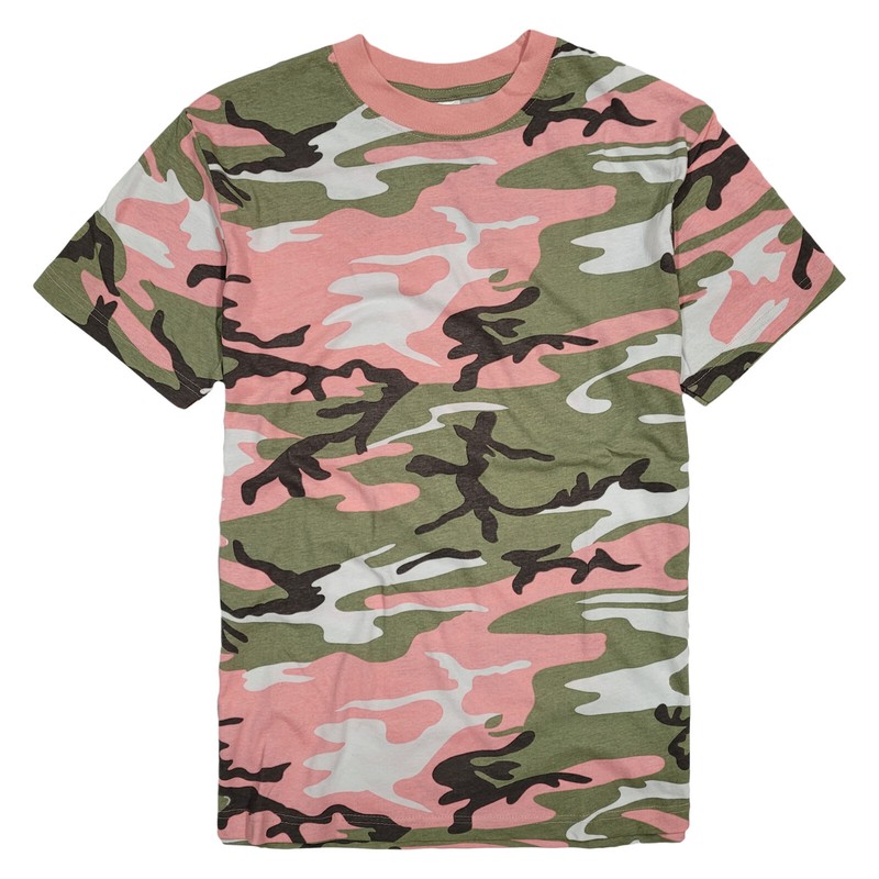 Army T Shirt US Combat Military Style Red Orange Yellow Pink Purple Bright Camo