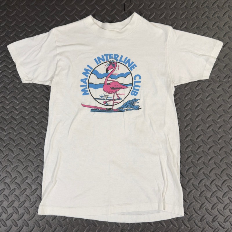 Vintage 90’s Miami Interline Club Men’s Medium T-Shirt Single Stitch USA Florida