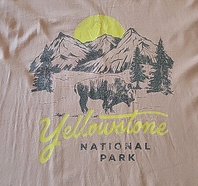 Sweet Claire Yellowstone National Park Graphic T Shirt Mens Large XL Granola gallery