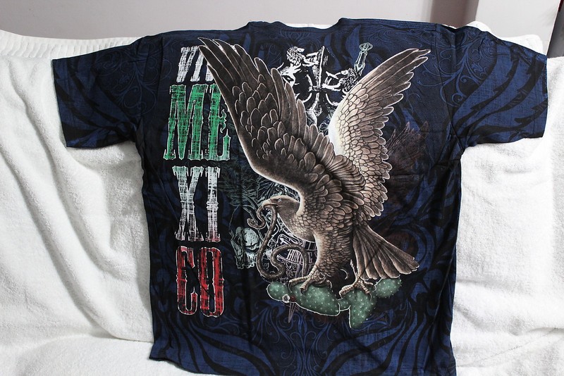 VIVA MEXICO EAGLE SNAKE CACTUS SKULL T-SHIRT SHIRT