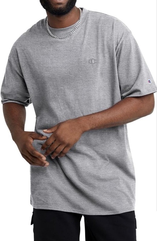 Champion Men’s Classic Everyday T-Shirt Big & Tall Size 6XL Gray New