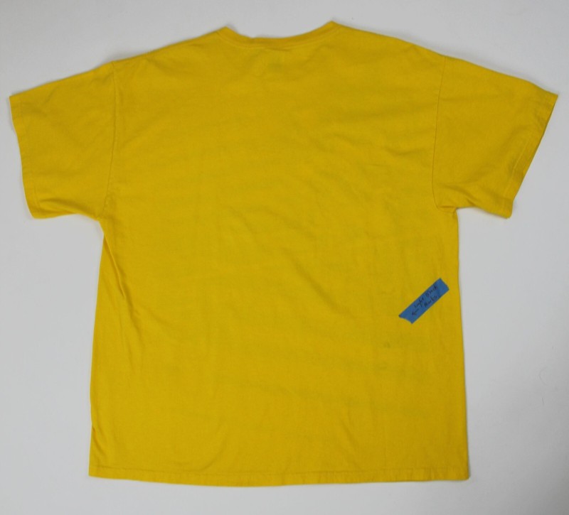 Skull Stars Stripes Yellow T-Shirt Adult XL Black Whte 100% Cotton Prty Mail Shp gallery