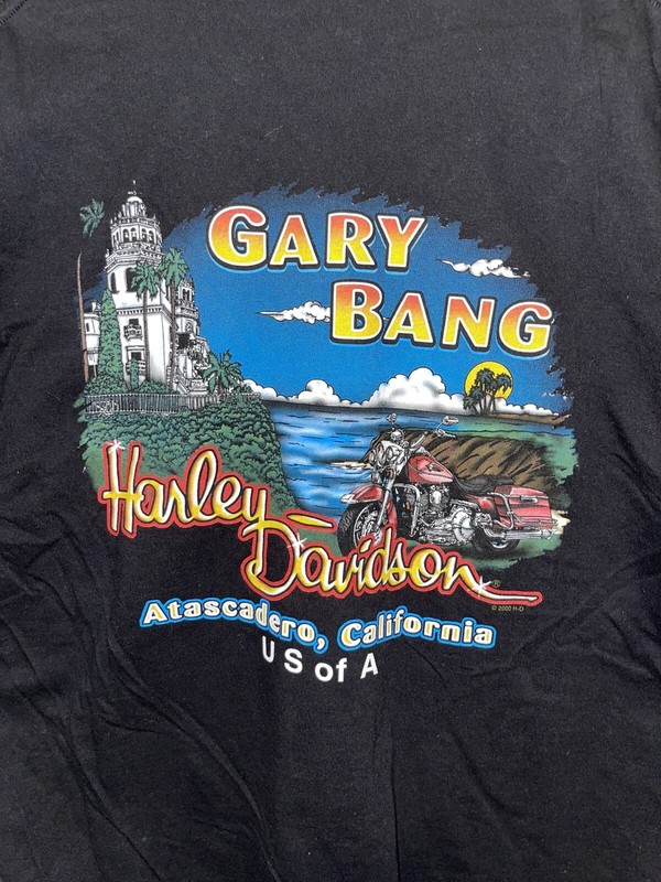 Black Harley Davidson By Beefy Hanes Graphic Pocket T-Shirt RN#15763