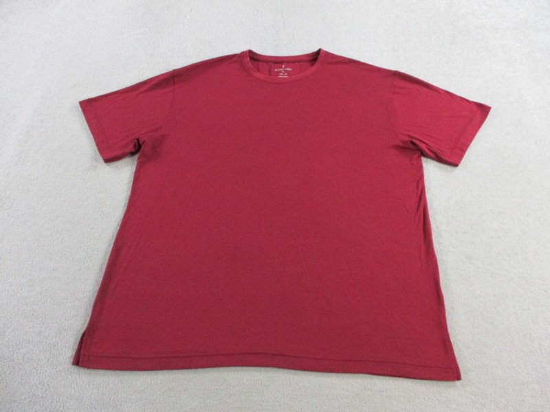 Burma Bibas Shirt Mens XL Red Trim Fit Crewneck Modal Blend Soft Stretch Tee