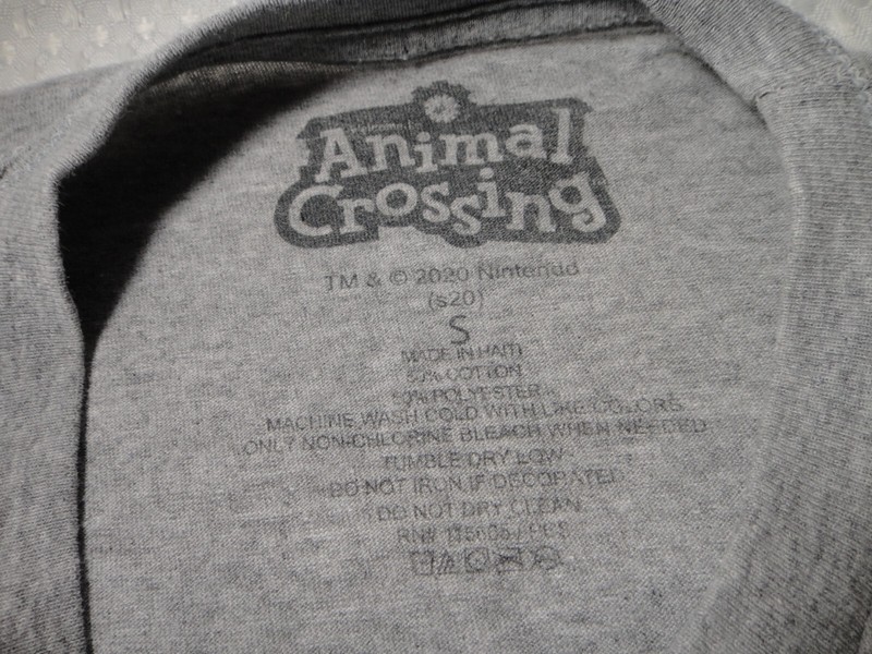 Nintendo Animal Crossing Game Grey Cotton Blend T-shirt Size S gallery