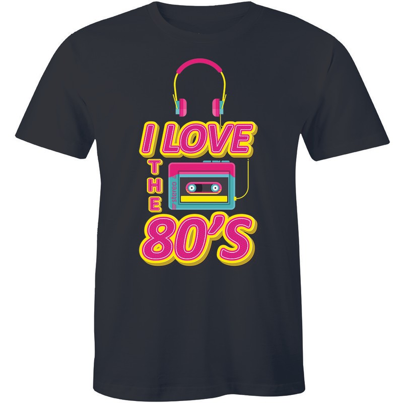 I Love The 80’s Top Eighties Music Retro Shirt Men’s Premium T-shirt Tee