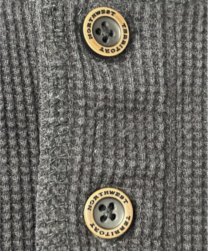 Northwest Territory Shirt Men's 4XL Thermal Henley Black Waffle Knit gallery