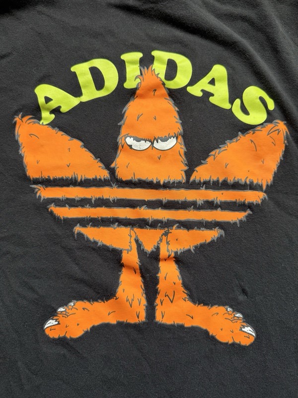 adidas Originals Men's Black FUN Graphic Crew Neck T-Shirt Size S gallery
