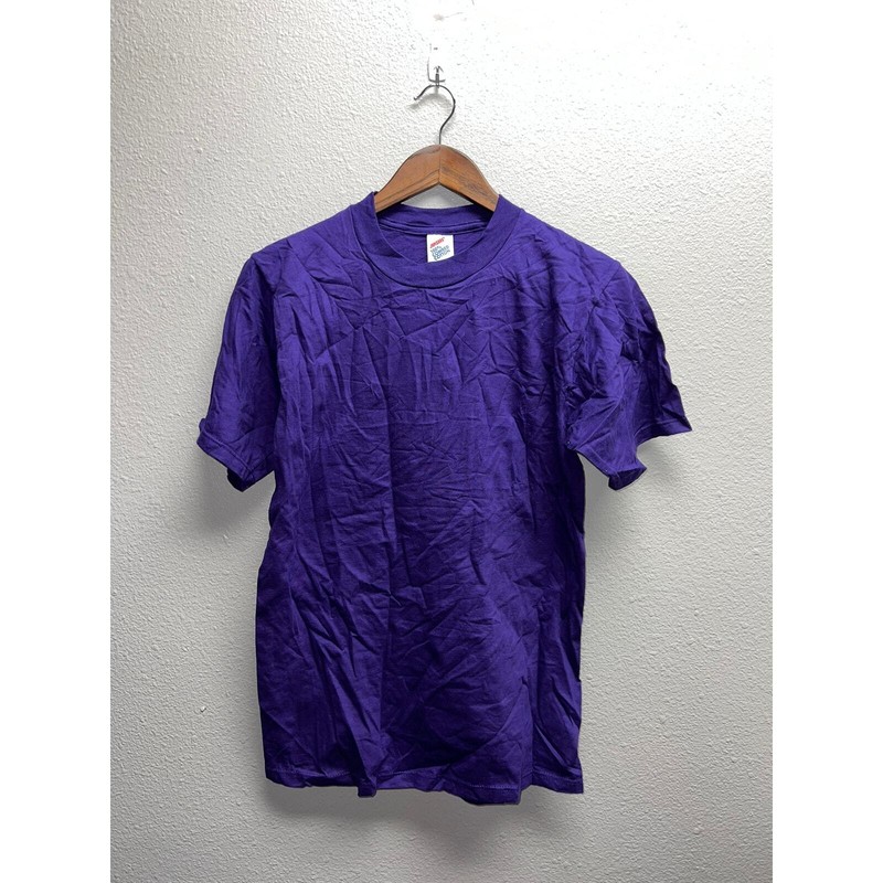 90s Vintage Jerzees 100% Combed Cotton Purple Blank Shirt VTG M