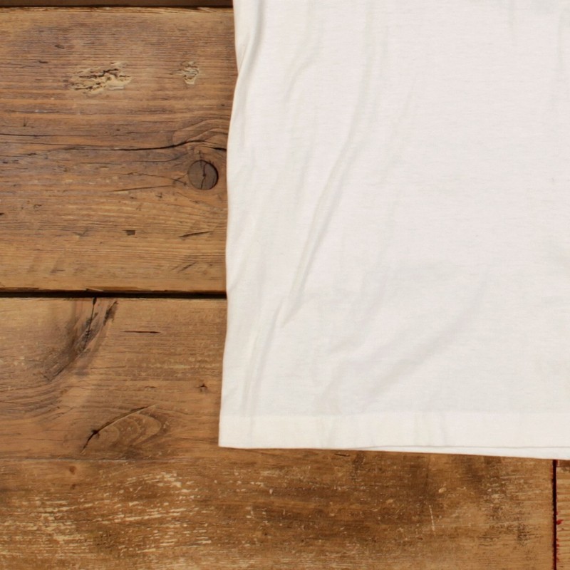 Vintage Single Stitch T Shirt Polo Shirt Medium 90s USA Made Cross Creek White gallery