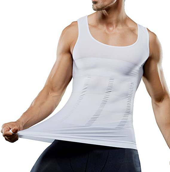 Men's Slimming Vest Body Shaper Abs Abdomen Compression Shirt Workout Tank Tops gallery