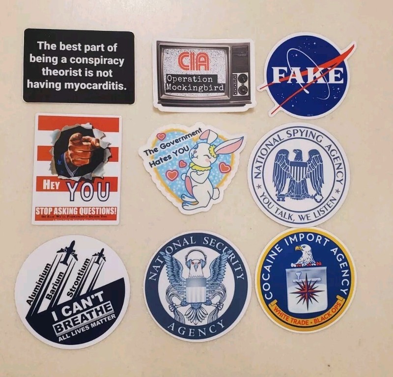 NASA STICKERS CIA NSA VARIETY PACK (9) 5 Year Warranty