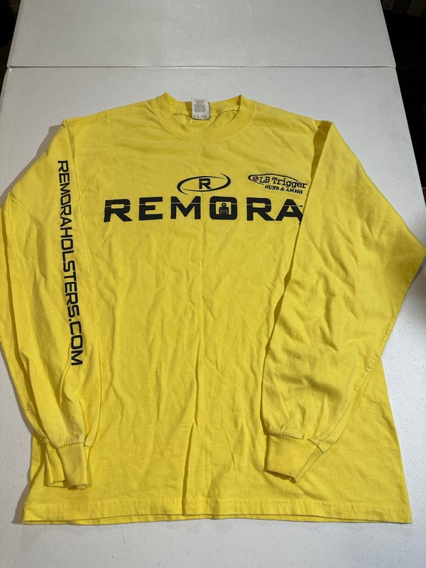 Hanes Long Sleeve Shirt Men’s M Yellow Remora Trigger Beefy Long Sleeve Shirt 14 gallery