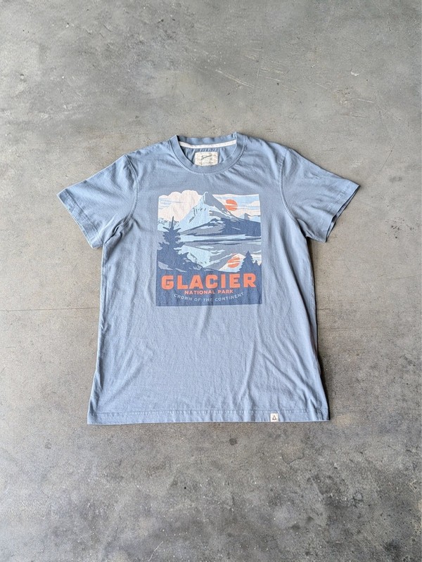 The Landmark Project Glacier National Park Short Sleeve Graphic Tee medium