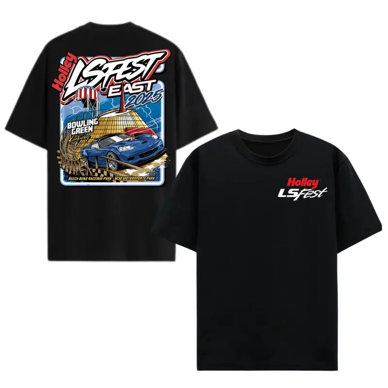 Holley LS Fest East 2025 T-Shirt, Bowling Green Corvette Racing Graphic Tee for