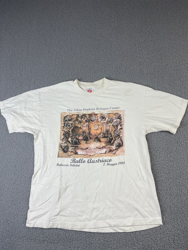 Vintage t shirt XL Ballo Austriaco palazzo Felicini John Hopkins Bologna Center