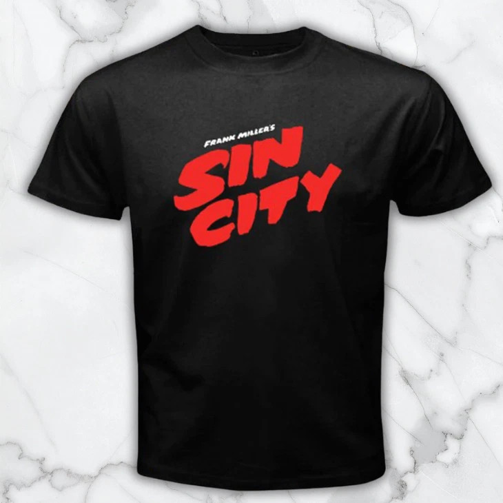Sin City Classic Retro Movie Men’s Black Graphic T Shirt Freeships