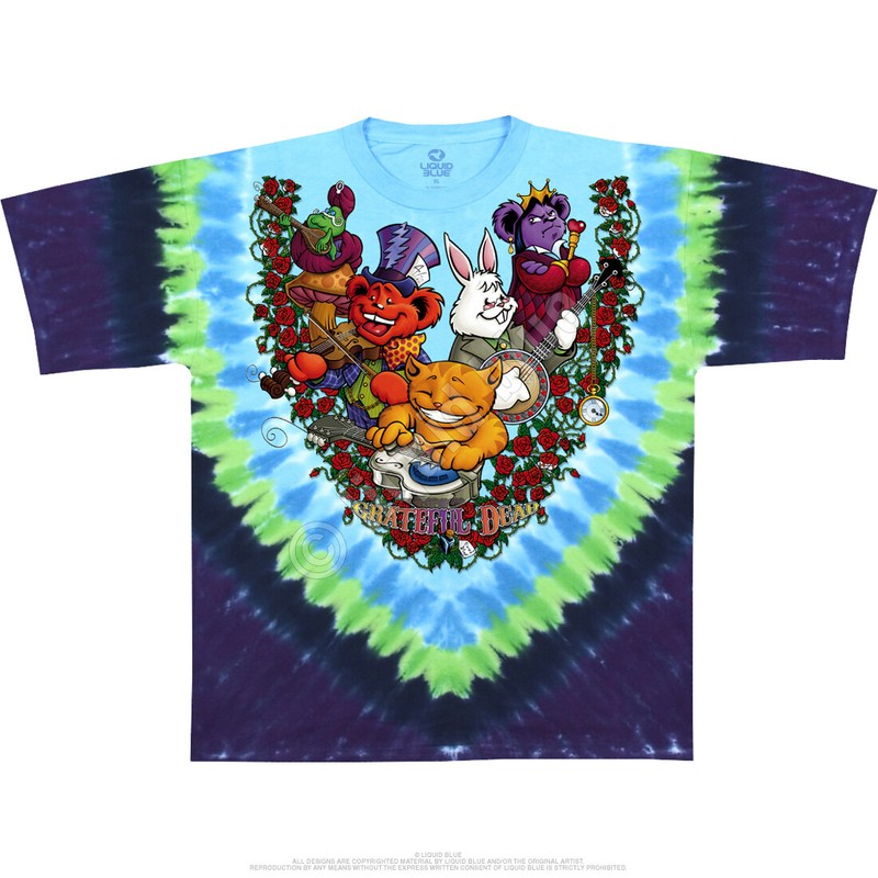 GRATEFUL DEAD-WONDERLAND JAMBAND-BEARS-TIE DYE TSHIRT M-L-XL-XXL-3X-4X-5X-6X