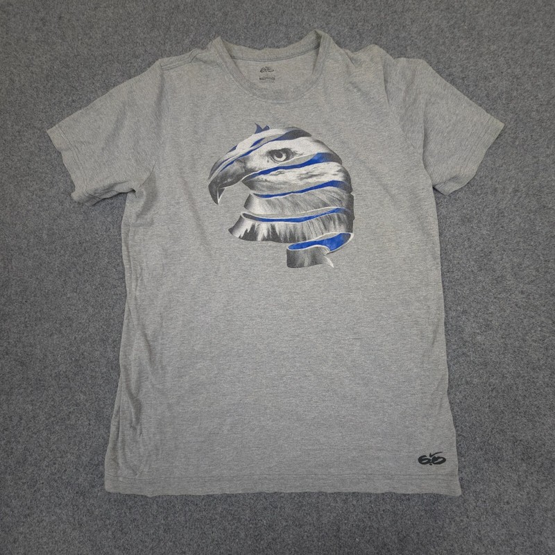 Nike Shirt Mens LARGE grey short sleeve cotton eagle 6.0 regular TShirt Size L