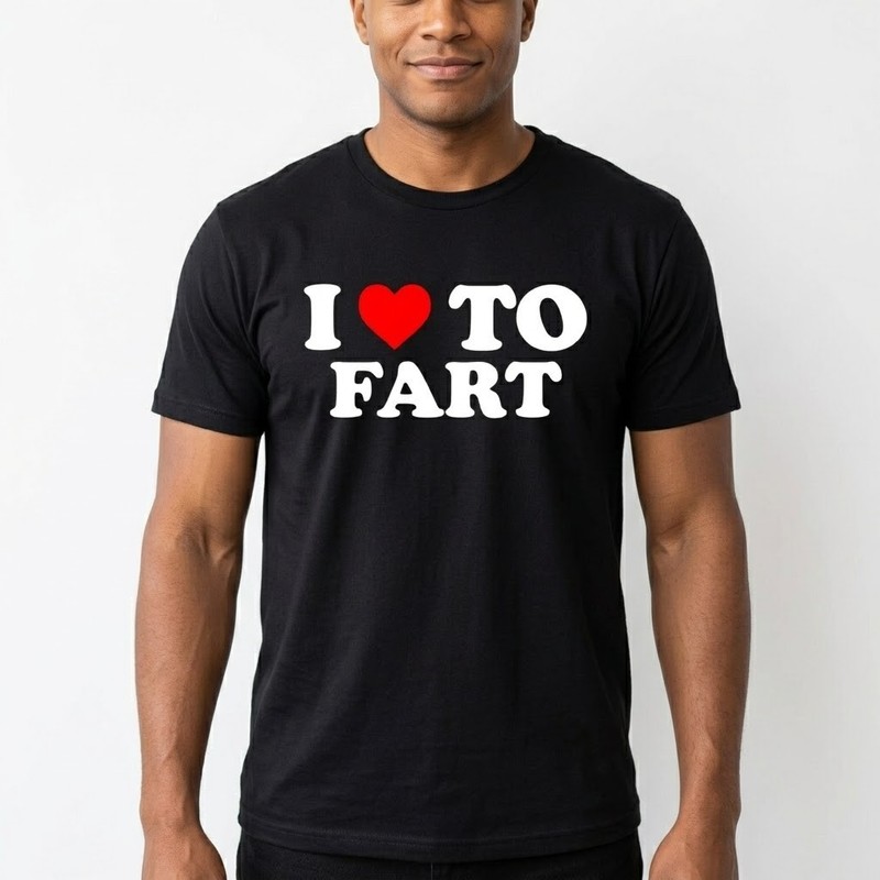 I Heart To Fart Men’s Funny Sarcastic Novelty T-Shirt – Cotton – Gift