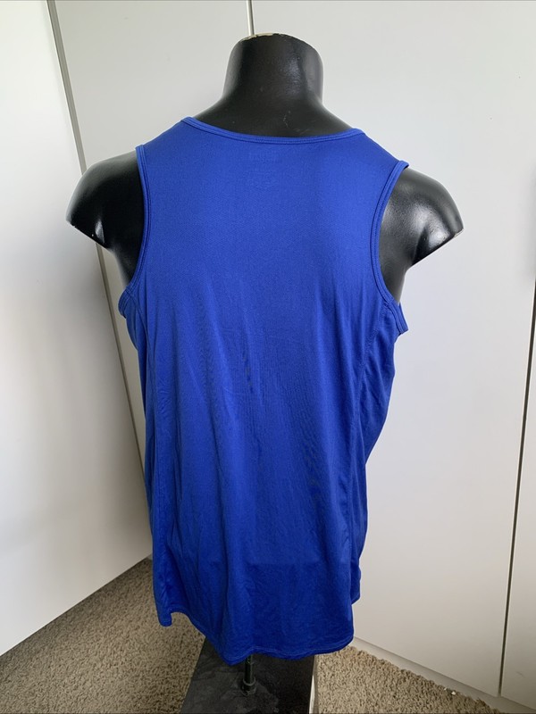 Duluth Trading men’s size Large sleeveless royal blue scoop neck tank top gallery