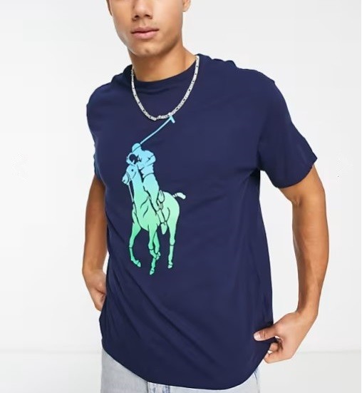 Polo Ralph Lauren Big Pony T-shirt / Tshirt / Tee in Navy Blue Size M