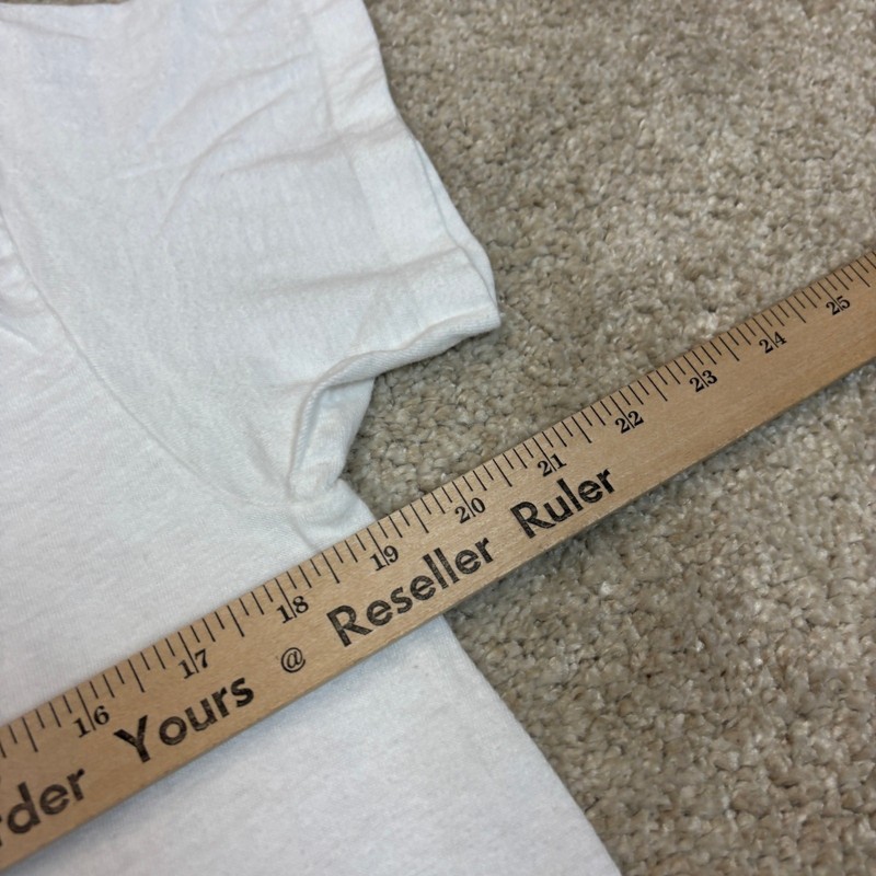 Vintage 70s Hanes Blank Poly Cotton Single Stitch T Shirt Men's Large gallery
