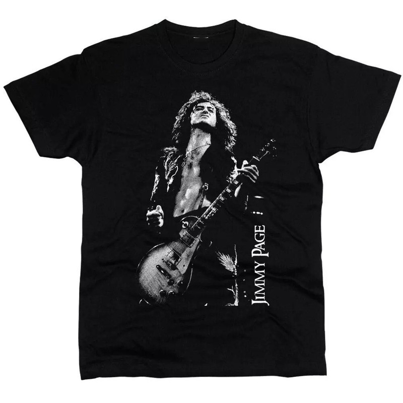 Jimmy Page Led Zeppelin Retro T-Shirt or Hoodie, All size S to 5X for Fan