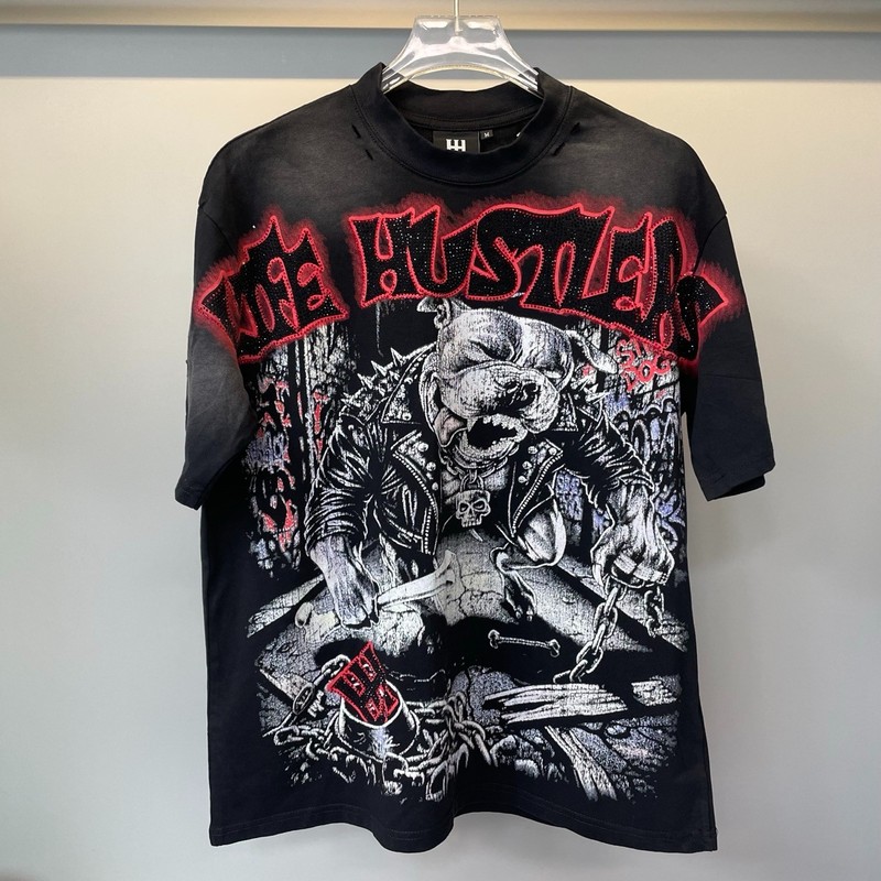 Black Tee life hustlers tshirt S-M-L-XL