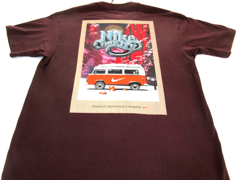 Nike Men's Sportwear Co. Country Max 90 Van SS Tee Shirt Burgundy Size Large gallery