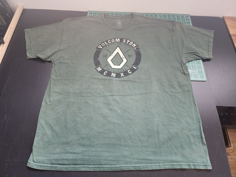 VOLCOM STONE TRUE TO THIS T Shirt Tee MCMXCI Green Men’s size 2XL