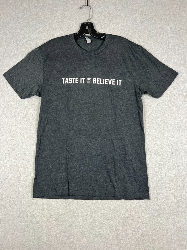 Men’s Next Level Apparel Gray Short Sleeve T-Shirt Size Medium – Design