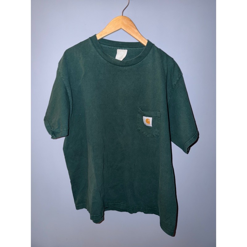 Carhartt Mens K87 Workwear Pocket T-Shirt Hunter Green Short Sleeve Cotton Tee