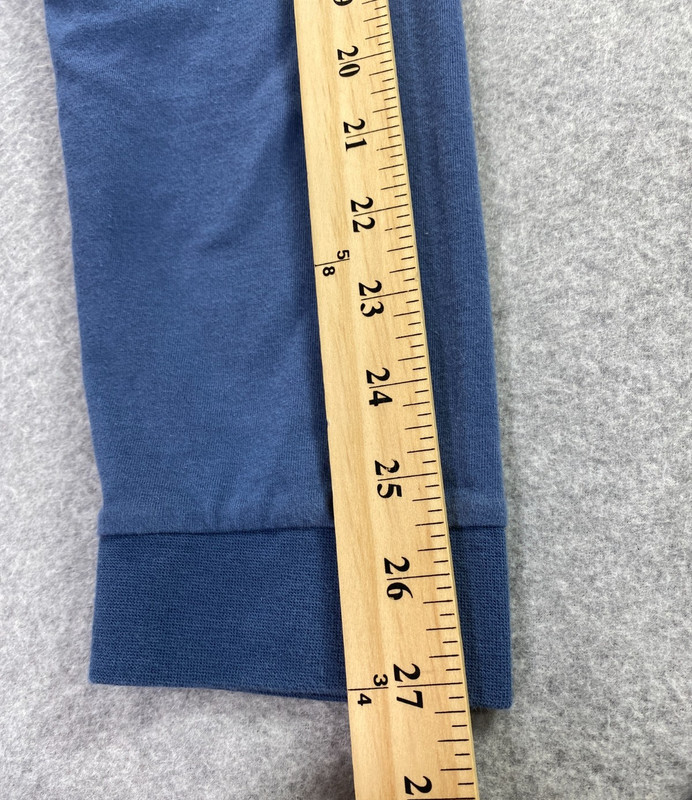 Birddogs Size XL Long Sleeve Off Blue Cotton/Poly Pocket Crew T-Shirt Preppy gallery