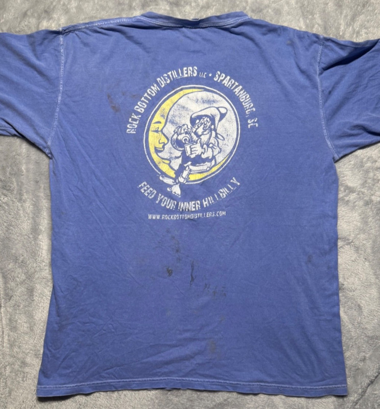 Rock Bottom Distillers Thrashed Feed Your Inner Hillbilly Tshirt-Size L-SEE PICS