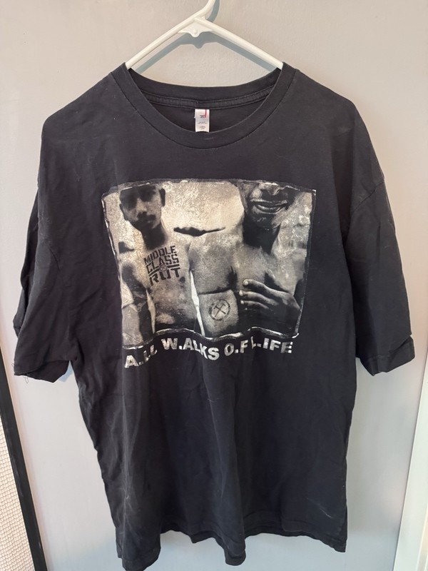 Middle Class Rut Graphic Print T-Shirt Black Crew Neck Short Sleeve Regular 2X