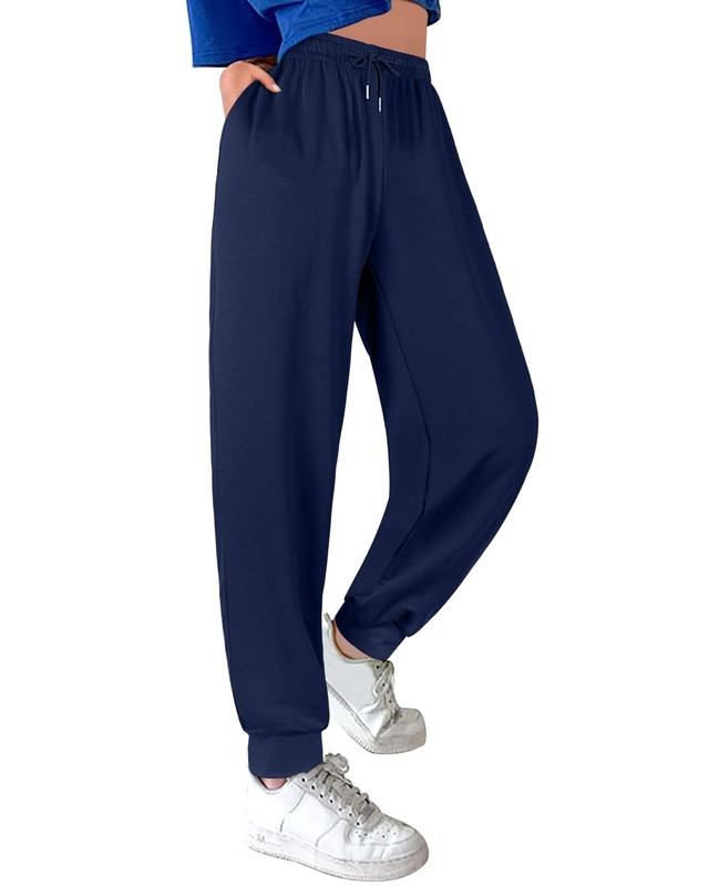 Womens Sweatpants Pockets Loose Lightweight Stretch Yoga Lounge Jogging Pants