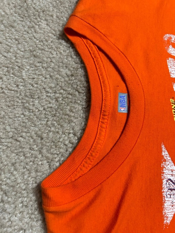Vintage MAGIC JOHNSON T-Shirt WHEATIES Orange MEN'S Lakers LARGE vintage rare gallery