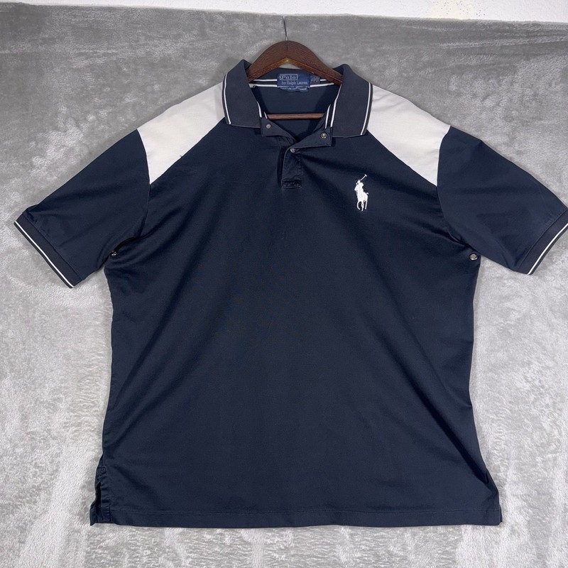 Polo Ralph Lauren Big Pony Polo Shirt Men’s Size XL Black Big White Pony