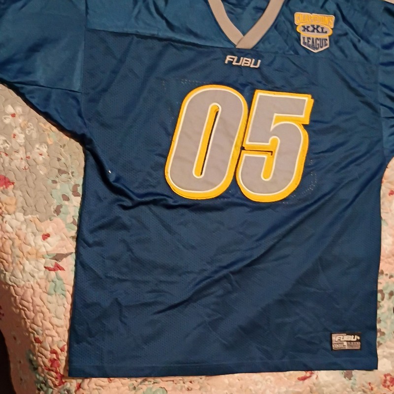 FUBU Men’s XXL Blue Mesh Polyester Sport Series Collection T-Shirt