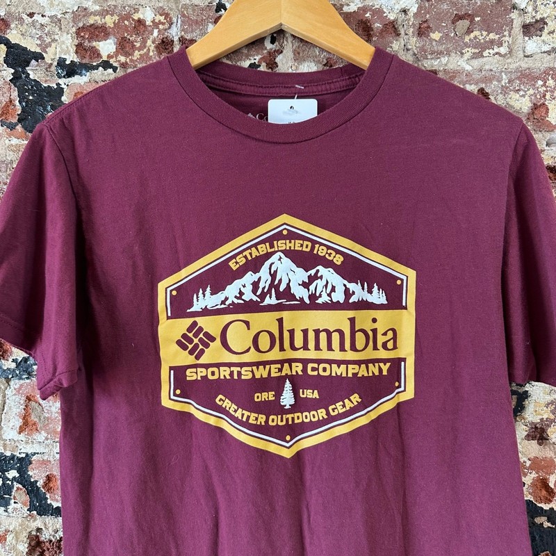 Columbia Sportswear Outdoor Gear Short Sleeve T-Shirt Mountains Mens Medium gallery
