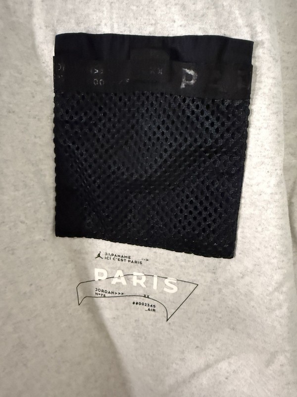 Air Jordan PSG Grey Pocket Tee Mens Size XXL Streetwear Sportswear Crew T-Shirt gallery