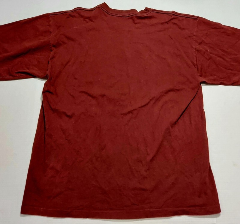 Vintage 90s Wolf Timothy Lake Poconos Graphic T Shirt Mens XXL Orange Alore USA gallery