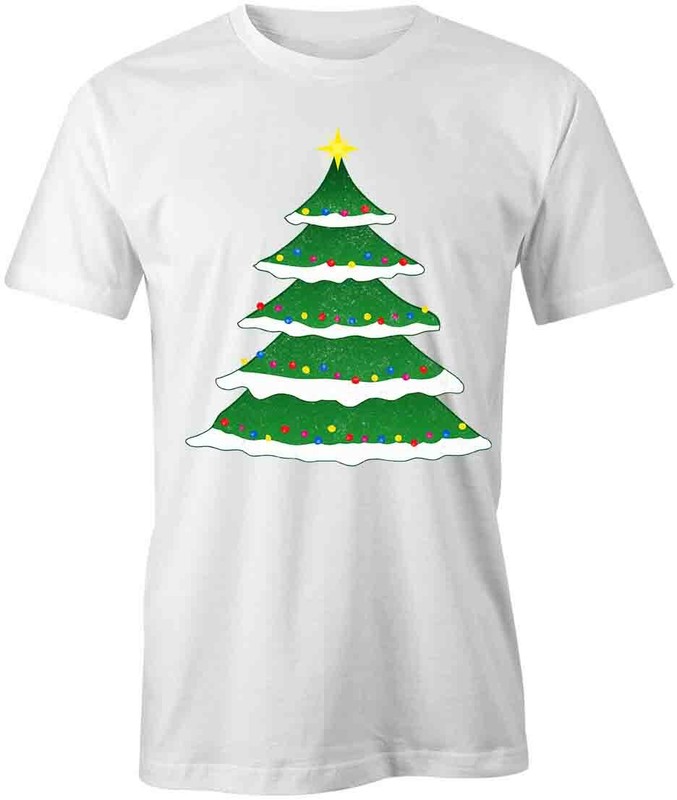 CHRISTMAS TREE TShirt Tee Short-Sleeved Cotton CLOTHING HOLIDAY S1WCA184